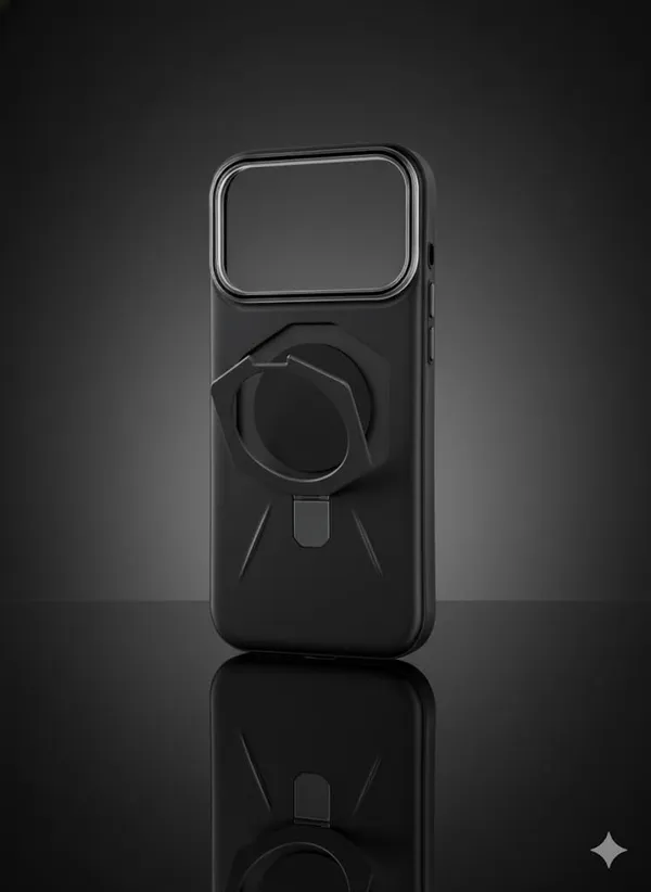 Dark_Grey_Ak_Premium_Protective_Case_For_Iphone_17_Pro,_Military-Grade_Protection_With_Kickstand_Ring_Holder,_Slim_Hard_Shell_Cover,_Space_Gray_(Dark_Gray,_Iphone_17_Pro)