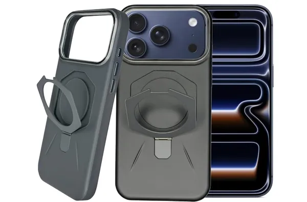 Dark_Grey_Ak_Premium_Protective_Case_For_Iphone_17_Pro,_Military-Grade_Protection_With_Kickstand_Ring_Holder,_Slim_Hard_Shell_Cover,_Space_Gray_(Dark_Gray,_Iphone_17_Pro)