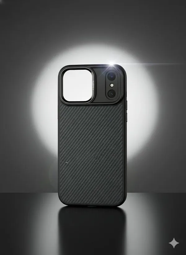 Black_Premium_Carbon_Fiber_Case_For_Iphone_17_Pro_Max,_Premium_Protective_Cover_With_Textured_Design_Slim_Fit
