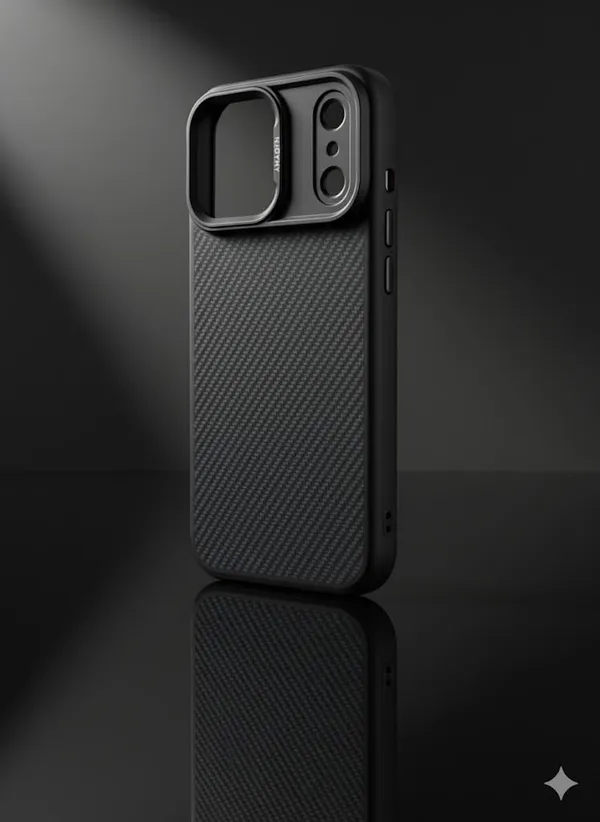 Black_Premium_Carbon_Fiber_Case_For_Iphone_17_Pro_Max,_Premium_Protective_Cover_With_Textured_Design_Slim_Fit