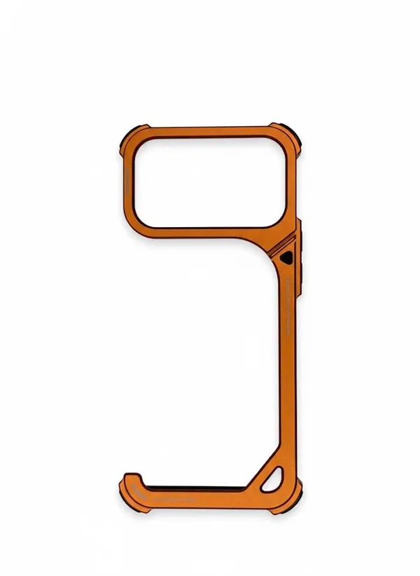 Orange_Premium_Metal_Bumper_For_Iphone_17_Pro_Max,_Orange_Protective_Frame_With_Camera_Stand,_Stylish_Design,_Reinforced_Corner_Protection