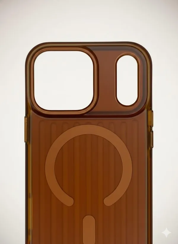 Brown_Premium_Wooden_Pattern_Glossy_Phone_Case_For_Iphone_17_Pro_Max,_Protective_Cover_With_Horseshoe_Design_Slim_Fit