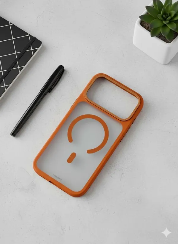 Orange_Premium_Crystal-Silicon_Case_For_Iphone_17_Pro_Series,_Orange_And_White,_Wireless_Charging_Compatible,_Protective_Phone_Cover_(Iphone_17_Pro_Max)
