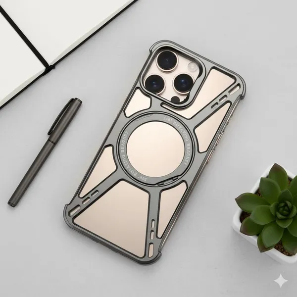 Gray_&_Black_Premium_Metal_Bumper_For_Iphone_16_Pro_Max,_360-Degree_Rotating_Ring_Holder,_Military-Grade_Drop_Protection,_Gunmetal