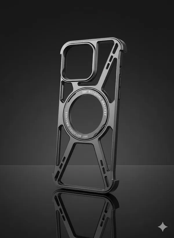 Gray_&_Black_Premium_Metal_Bumper_For_Iphone_16_Pro_Max,_360-Degree_Rotating_Ring_Holder,_Military-Grade_Drop_Protection,_Gunmetal