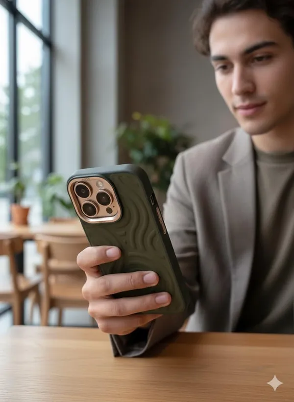 Green_Premium_Protective_Case_For_Iphone_16_Pro,_Military_Green_With_Swirl_Pattern_Design,_Shockproof_Camera_Protection,_Water-Resistant_Texture
