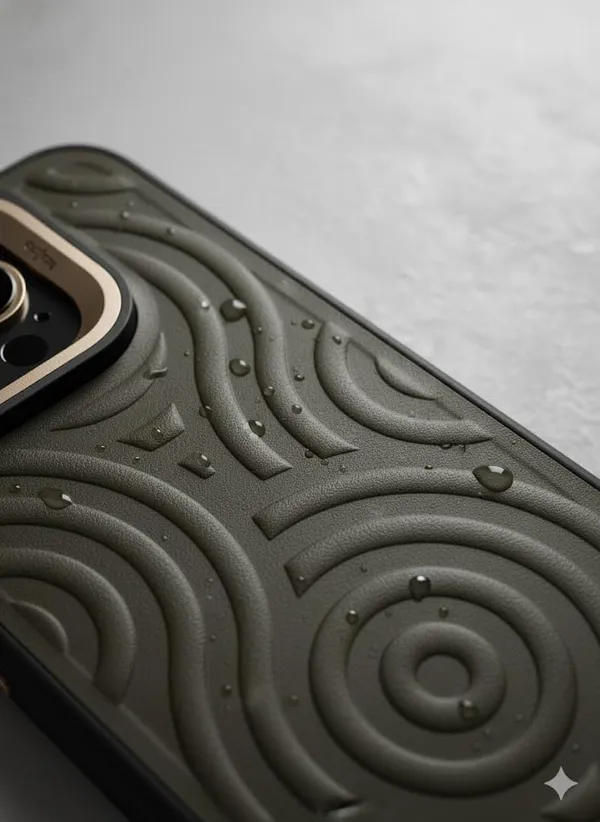 Green_Premium_Protective_Case_For_Iphone_16_Pro,_Military_Green_With_Swirl_Pattern_Design,_Shockproof_Camera_Protection,_Water-Resistant_Texture