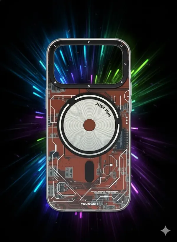 Transparent_Youngkitt_Premium_Circuit_Board_Printed_Case_For_Iphone_17_Pro/Pro_Max,_Transparent-Silicone_Design_With_Just_Fun_Pattern,_Protective_Cover_(Iphone_17_Pro_Max)