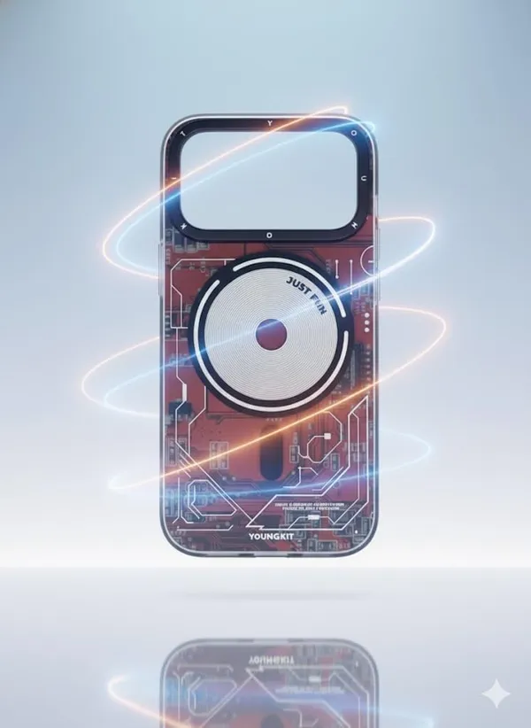 Transparent_Youngkitt_Premium_Circuit_Board_Printed_Case_For_Iphone_17_Pro/Pro_Max,_Transparent-Silicone_Design_With_Just_Fun_Pattern,_Protective_Cover_(Iphone_17_Pro_Max)
