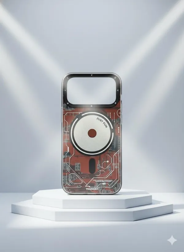 Transparent_Youngkitt_Premium_Circuit_Board_Printed_Case_For_Iphone_17_Pro/Pro_Max,_Transparent-Silicone_Design_With_Just_Fun_Pattern,_Protective_Cover_(Iphone_17_Pro_Max)