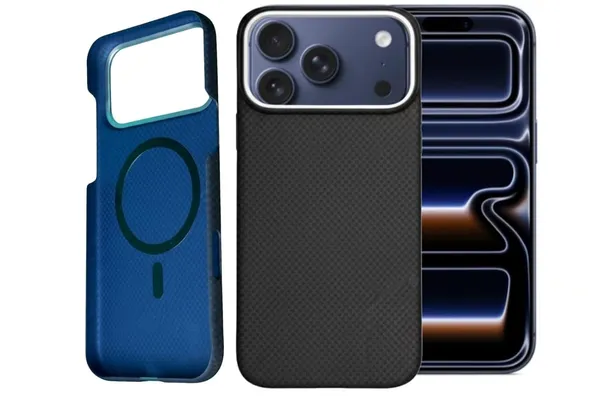 Black_Premium_Carbon_Fiber_Case_For_Iphone_17_Pro/Pro_Max,_Enhanced_Drop_Protection,_Dust_And_Water_Resistant,_Wireless_Charging_Compatible,_Navy_Blue_And_Black_(Black,_Iphone_17_Pro_Max)