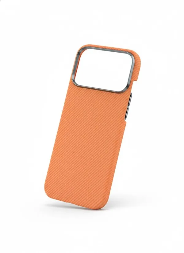 Orange_Carbon_Fiber_Case_For_Iphone_17_Pro/Pro_Max,_Wireless_Charging_Magnetic_Compatible_Premium_Protective_Cover_With_Camera_Bezel_(Orange_Line_Pattern,_Iphone_17_Pro)
