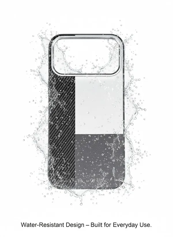 Black_&_White_Tri-Pattern_Case_For_Iphone_17_Pro/Pro_Max,_Carbon_Fiber_With_Brushed_Metal_And_Leather_Design,_Protective_Slim_Cover_(Black-White,_Iphone_17_Pro/Pro_Max)