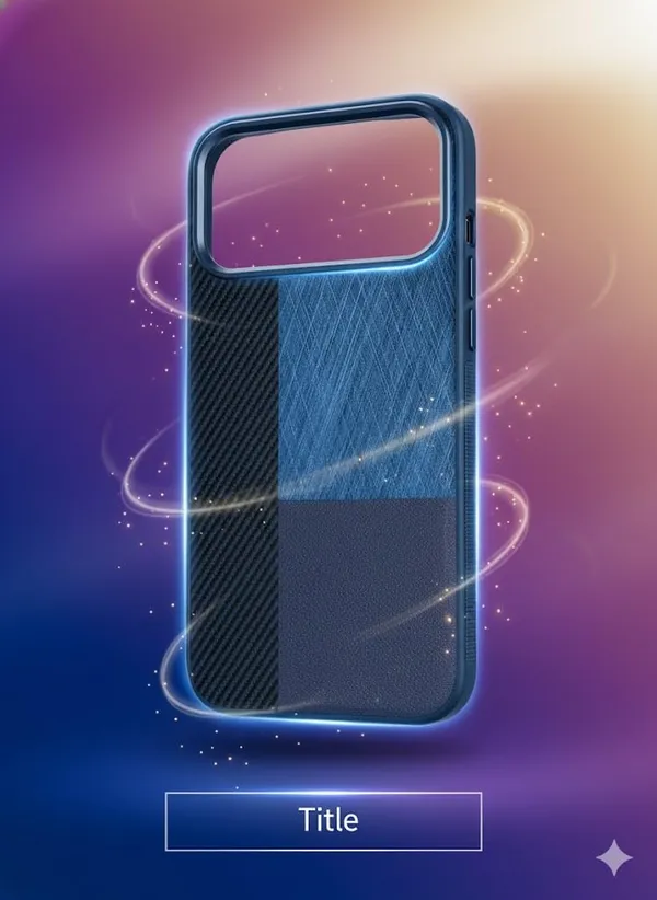 Blue_&_Black_Tri-Pattern_Case_For_Iphone_17_Pro_Carbon_Fiber_With_Brushed_Metal_And_Leather_Design,_Protective_Slim_Cover_(Blue-Black,_Iphone_17_Pro/Pro_Max)