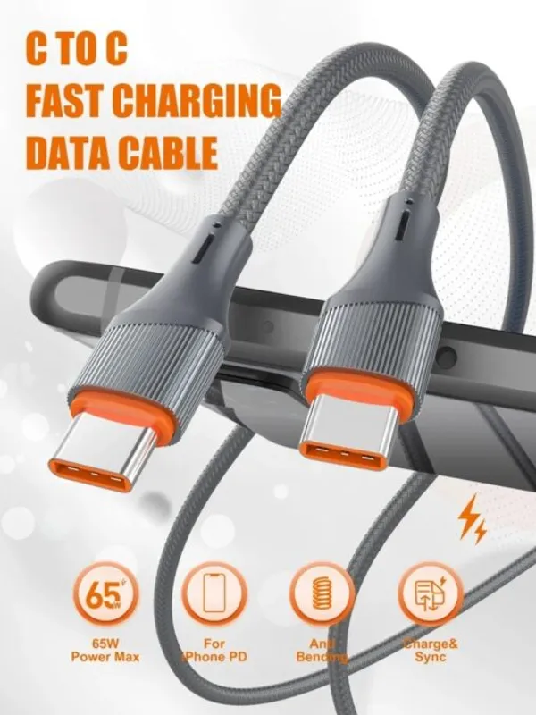 LDNIO_100W_USB-C_to_USB-C_Super_Fast_Charging_Data_Cable_|_PD_Fast_Charge_|_E-Mark_Chip_|_Aluminum_Alloy_|_1_Meter_Braided_Cable