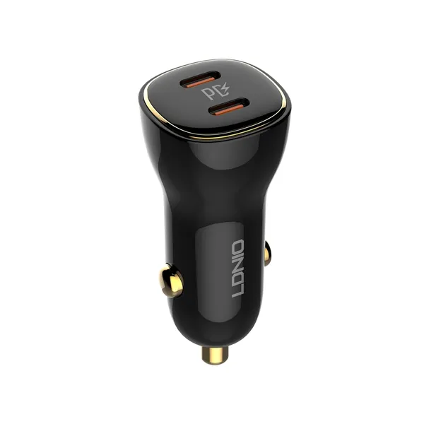 LDNIO_60W_Dual_USB-C_Fast_Car_Charger_|_PD_+_PPS_+_QC_3.0_|_Type-C_Quick_Charge_Adapter_with_Multi-Protection_Safety
