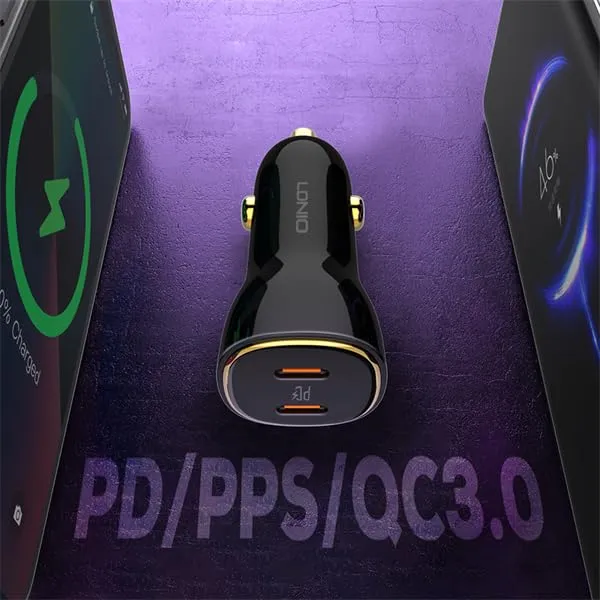 LDNIO_60W_Dual_USB-C_Fast_Car_Charger_|_PD_+_PPS_+_QC_3.0_|_Type-C_Quick_Charge_Adapter_with_Multi-Protection_Safety