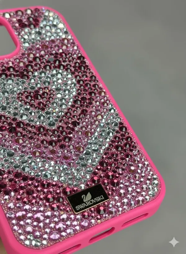 Luxury_Crystal_Heart_Glitter_Case_for_iPhone_15_Pro/Pro_Max_16_Pro/Pro_Max_|_Pink_Rhinestone_Bling_Back_Cover_|_Shockproof_Slim_Protective_Designer_Case