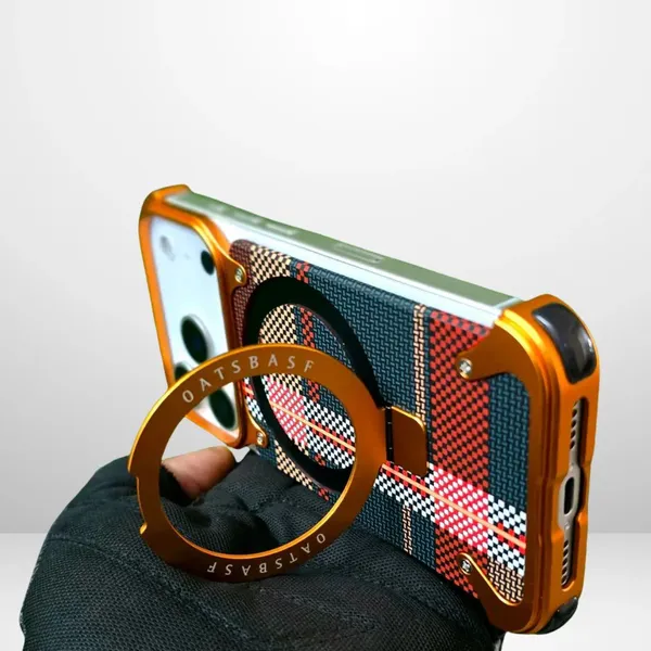 Metal_Bumper_Case_with_Magnetic_Ring_Stand_&_Leather_Back_for_iPhone_17_Series_|_Frameless_Aluminum_Alloy_Frame_|_MagSafe_Compatible_|_Luxury_Shockproof_Cover