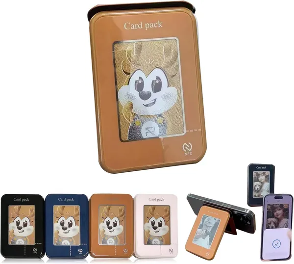 NFC_Photo_Display_Magnetic_Card_Holder_Wallet_with_Stand_|_Smart_NFC_Card_Pack_for_iPhone_&_Android