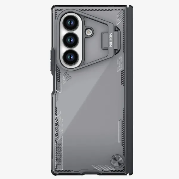 NILLKIN_Iceblade_Series_Case_for_Samsung_Galaxy_Z_Fold_7_|_Built-in_Kickstand_&_Camera_Shield_|_Slim_Transparent_Hard_Back_with_TPU_Hinge_Protection_|_Shockproof_Premium_Foldable_Cover