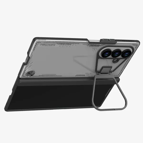NILLKIN_Iceblade_Series_Case_for_Samsung_Galaxy_Z_Fold_7_|_Built-in_Kickstand_&_Camera_Shield_|_Slim_Transparent_Hard_Back_with_TPU_Hinge_Protection_|_Shockproof_Premium_Foldable_Cover