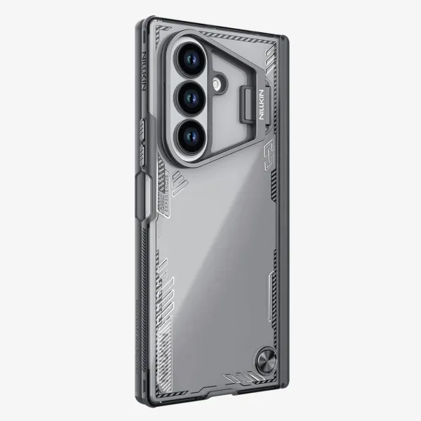NILLKIN_Iceblade_Series_Case_for_Samsung_Galaxy_Z_Fold_7_|_Built-in_Kickstand_&_Camera_Shield_|_Slim_Transparent_Hard_Back_with_TPU_Hinge_Protection_|_Shockproof_Premium_Foldable_Cover