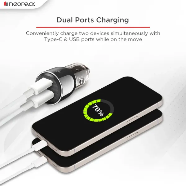 Neopack_95W_Dual-Port_Fast_Car_Charger_|_USB-C_PD_3.0_+_USB-A_QC_3.0_|_Turbo_Vision_High-Power_Charging