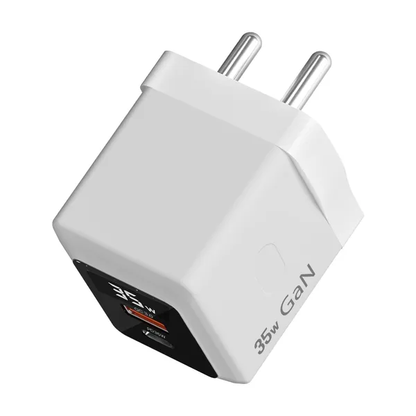 POWERUP_35W_GaN_Fast_Charger_with_Digital_Display_|_PD_35W_Type-C_+_QC_3.0_USB-A_|_Dual_Port_Fast_Wall_Charger_for_iPhone,_Android,_Tablets_&_Laptops