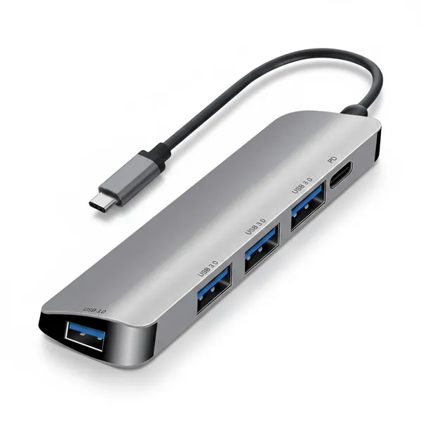 PowerUp_Elite_Micro_5-in-1_USB-C_Hub_|_4×_USB_3.0_+_Type-C_PD_|_Metal_Body_|_5Gbps_Data_Transfer