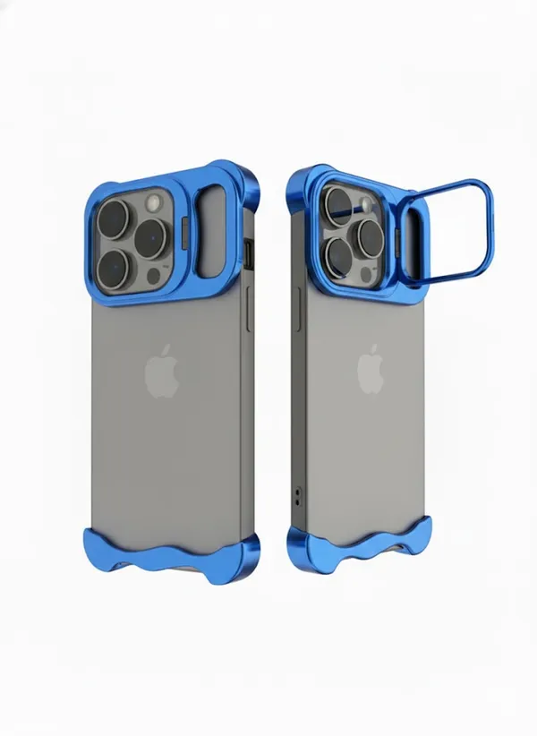 Premium_Metal_Camera_Frame_Case_for_iPhone_17_Pro_/_17_Pro_Max_–_Aluminum_Top_&_Bottom_Bumper_with_Lens_Protection_|_Orange_/_Blue_/_Silver