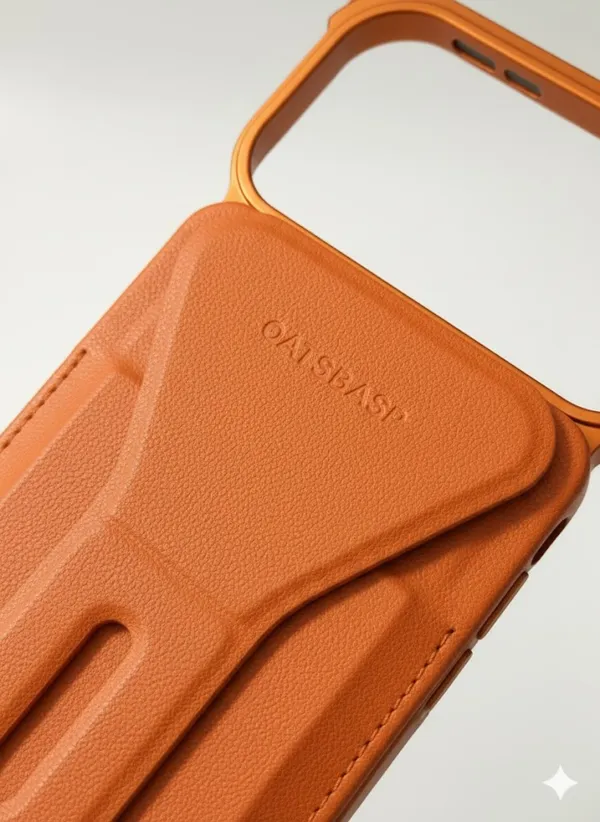 Premium_Metal_Frame_Phone_Case_with_Leather_Back_&_MagSafe_Detachable_Wallet,_Kickstand_&_Carry_Handle
