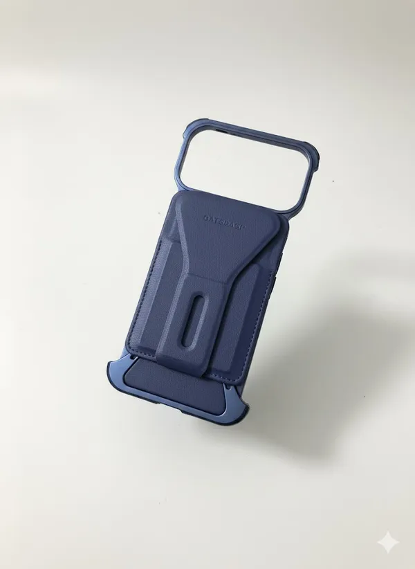 Premium_Metal_Frame_Phone_Case_with_Leather_Back_&_MagSafe_Detachable_Wallet,_Kickstand_&_Carry_Handle
