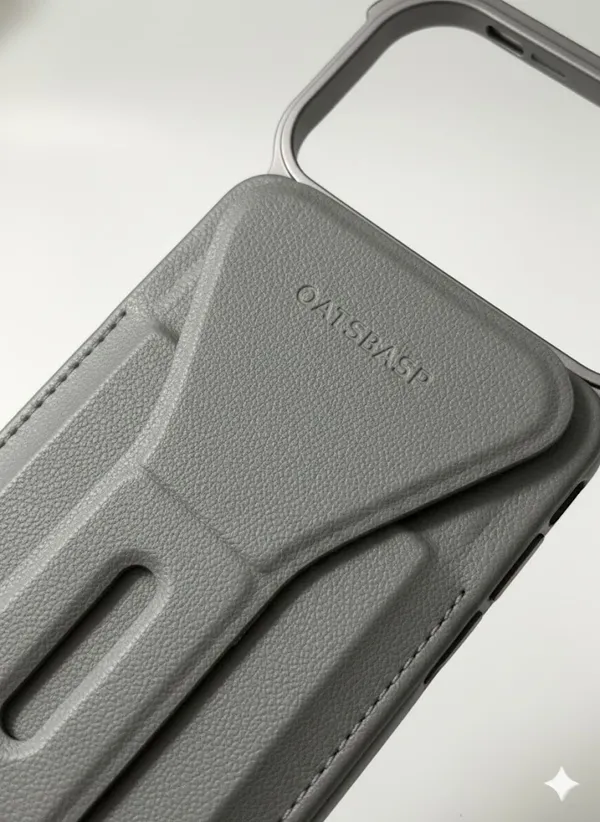 Premium_Metal_Frame_Phone_Case_with_Leather_Back_&_MagSafe_Detachable_Wallet,_Kickstand_&_Carry_Handle