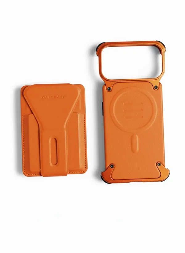Premium_Metal_Frame_Phone_Case_with_Leather_Back_&_MagSafe_Detachable_Wallet,_Kickstand_&_Carry_Handle