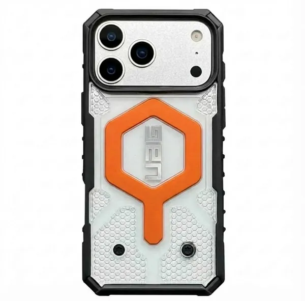 UAG_Pathfinder_Clear_Rugged_Case_for_iPhone_17_Pro_/_17_Pro_Max_with_Built-in_MagSafe_|_Military_Grade_Drop_Protection_|_Shockproof_Transparent_Back_Cover_–_Orange