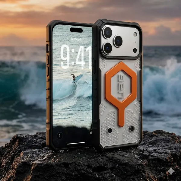 UAG_Pathfinder_Clear_Rugged_Case_for_iPhone_17_Pro_/_17_Pro_Max_with_Built-in_MagSafe_|_Military_Grade_Drop_Protection_|_Shockproof_Transparent_Back_Cover_–_Orange