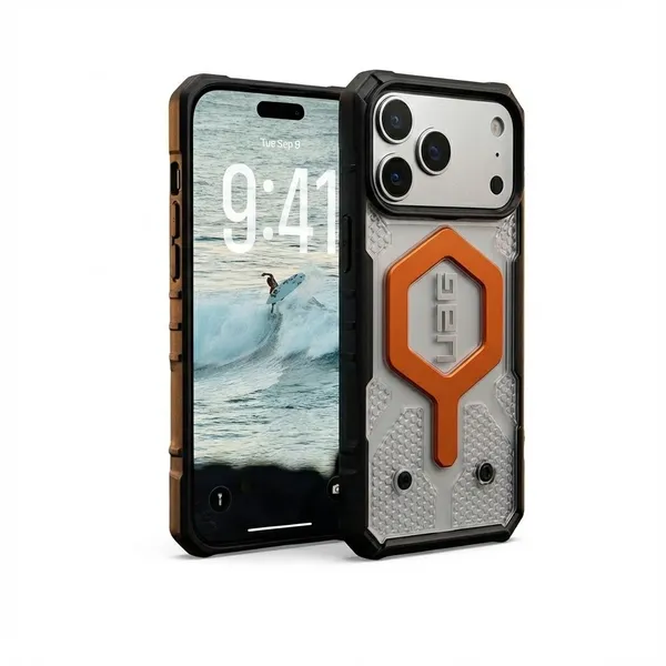 UAG_Pathfinder_Clear_Rugged_Case_for_iPhone_17_Pro_/_17_Pro_Max_with_Built-in_MagSafe_|_Military_Grade_Drop_Protection_|_Shockproof_Transparent_Back_Cover_–_Orange