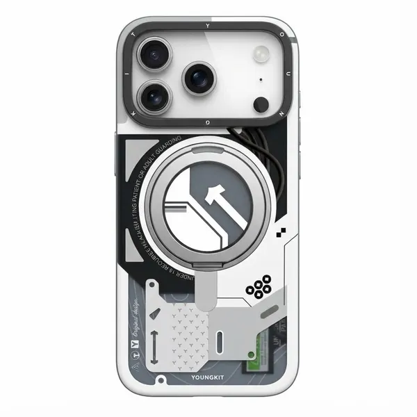 YONGKIT_MagSafe_Case_for_iPhone_17_Pro_/_17_Pro_Max_with_360°_Rotating_Kickstand,_Military_Grade_Drop_Protection,_Frosted_Matte_Anti-Yellow_Back,_Shockproof_Magnetic_Protective_Cover