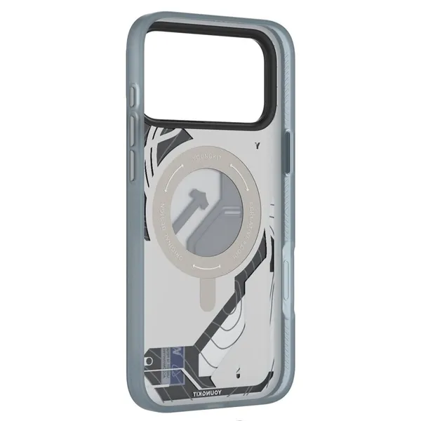 YONGKIT_MagSafe_Case_for_iPhone_17_Pro_/_17_Pro_Max_with_360°_Rotating_Kickstand,_Military_Grade_Drop_Protection,_Frosted_Matte_Anti-Yellow_Back,_Shockproof_Magnetic_Protective_Cover