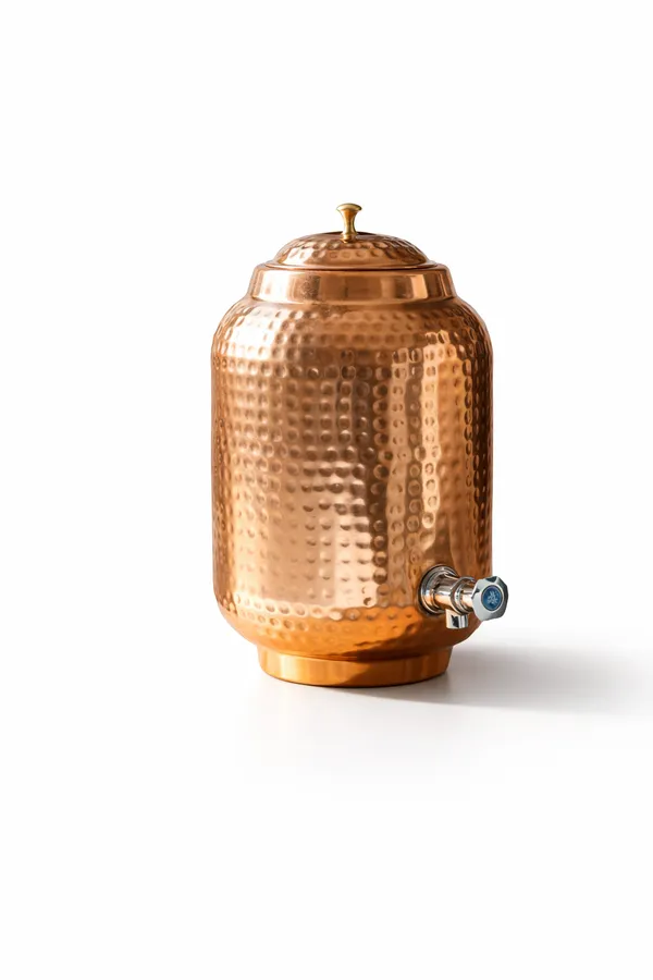 Entice_India____Pure_Hammered_Copper_Water_Dispenser_with_Tap