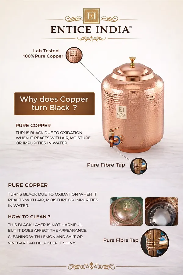 Entice_India____Pure_Hammered_Copper_Water_Dispenser_with_Tap