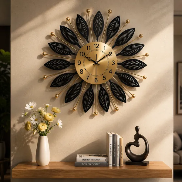 Luxury_Black_&_Gold_Sunburst_Metal_Wall_Clock_–_Modern_Decorative_Silent_Wall_Clock