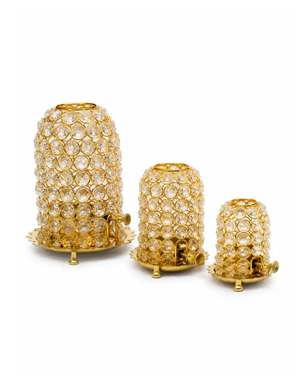 Brass_Akhand_Diya_with_Crystal_Design_–_Gold_Finish_Oil_Lamp_(Set_of_3)