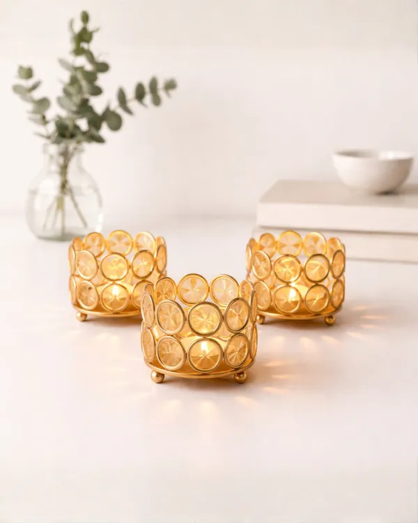 Golden_Tealight_Holders_Set_–_Citrus_Glow_Design_for_Festive_Décor
