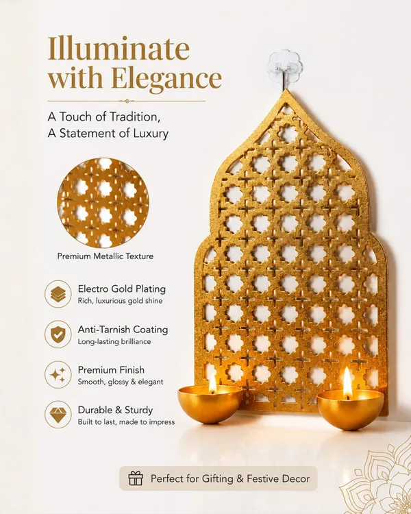 Swarn_Jyoti_Electro_Gold_Dual_Diya_Wall_Decor
