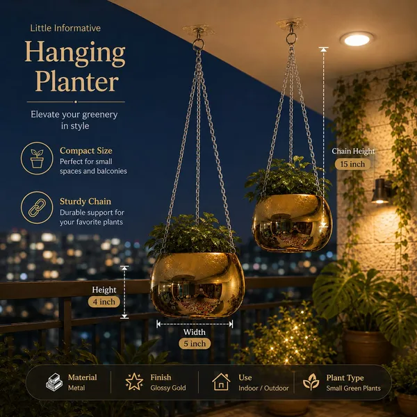 Luxury_Gold_Hanging_Metal_Planter_Pot_Set_of_2,_Modern_Indoor_Ceiling_Plant_Hanger