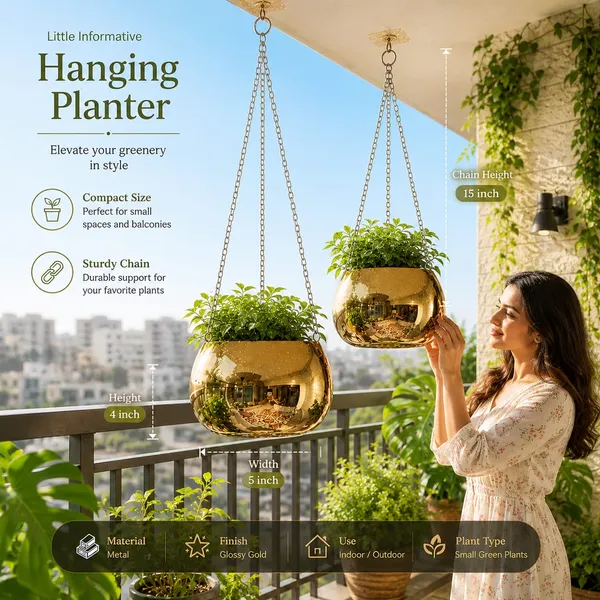 Luxury_Gold_Hanging_Metal_Planter_Pot_Set_of_2,_Modern_Indoor_Ceiling_Plant_Hanger