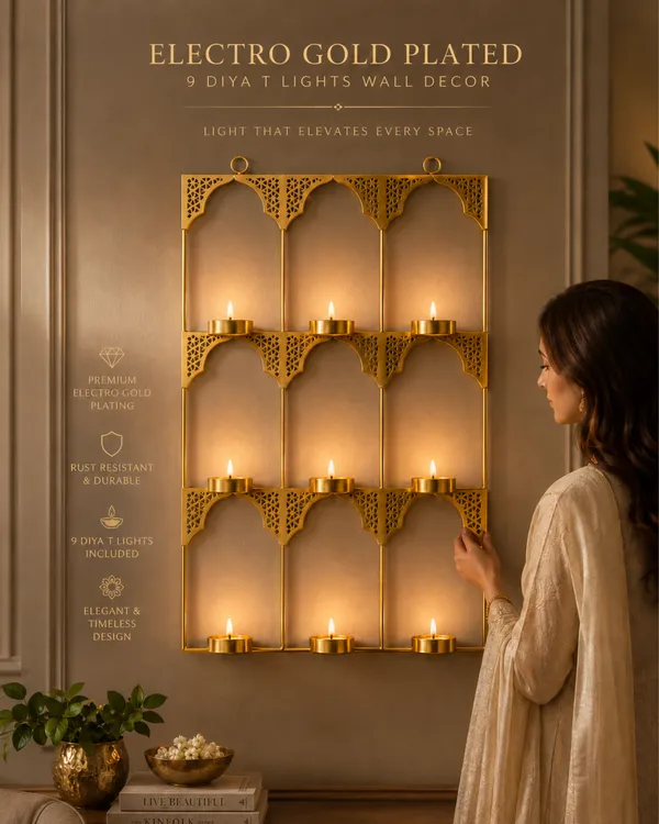 Luxury_Gold_Plated_9_Diya_Wall_Decor_|_Metal_Tealight_Candle_Holder_for_Home_&_Festive_Decoration