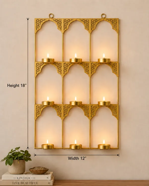 Luxury_Gold_Plated_9_Diya_Wall_Decor_|_Metal_Tealight_Candle_Holder_for_Home_&_Festive_Decoration